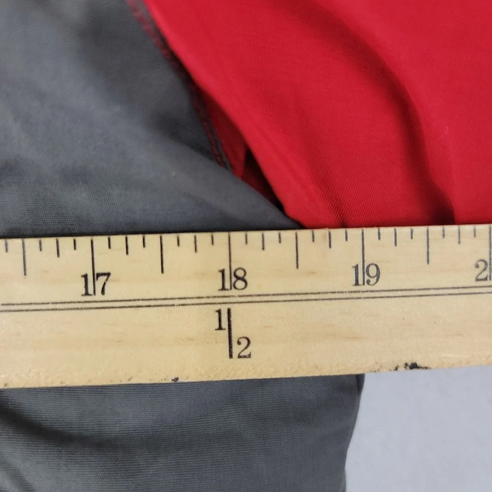 L.L Bean Kids 3 in 1 Red Gray Hide-Away Hood Wind Breaker Classic Jacket M10/12